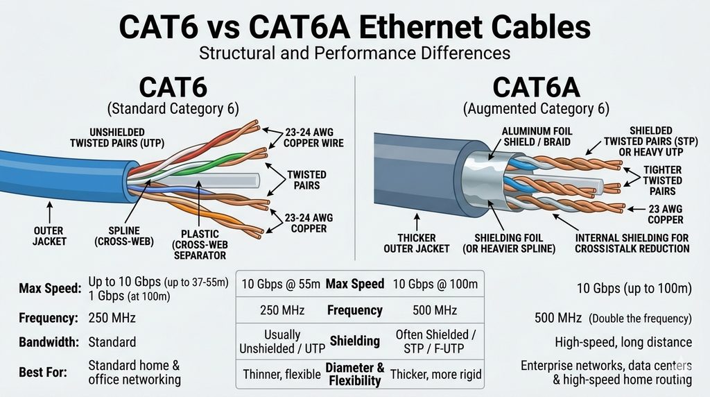 Cat6 vs Cat6a