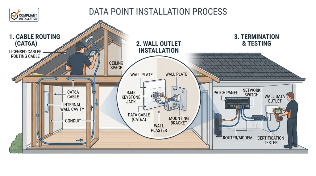 Data point installation